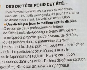 Famille chrétienne dictée